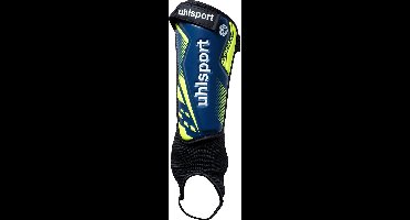 Uhlsport Tibia Plate Pro Scheenbeschermer - Marine / Fluogeel | Maat: S: 142-162 CM
