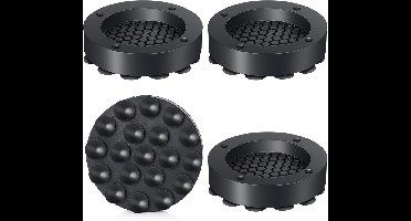 4-stuks- Rubberen schokdempers - met zuignappen - Wasmachines - Drogers - Vaatwassers - Schokdempers - Reserveonderdelen Schokdempers - Antislipmatten voor huishoudelijke apparaten - Zwart