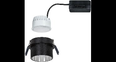 LED-inbouwlamp 3-Step-Dim Gil Coin IP44 rond 68mm Coin 6W 470lm 230V dimbaar 2700K Zwart mat, Staal geborsteld
