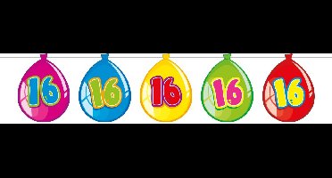 16 Jaar Birthday Ballonnen Slinger - 10 meter