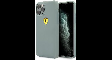 Ferrari Back cover - Silicone - iPhone 11 Pro - Groene kleur - Stevige grip & valbescherming