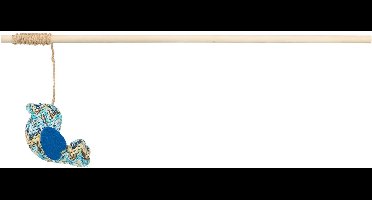 Kattenspeeltje Trixie Blauw Polyester Hout Vogel