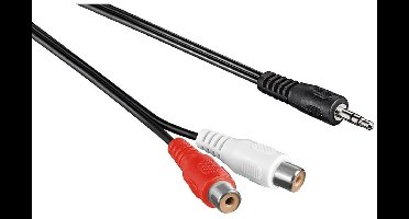 3,5mm Jack (m) - Tulp (v) stereo adapter kabel - 1,5 meter