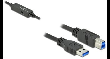 Delock actieve USB-A - USB-B kabel | USB3.0 5 Gbps | 5 meter