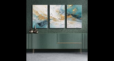 Asir - Decoratief Canvas Schilderij - 3-delige Set - Veelkleurig - 145 x 70 cm