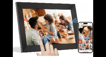 Digitale Fotolijst met Wifi - Fotolijsten - Frameo App - HD Kwaliteit - Zwart