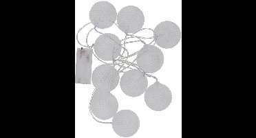 Arti Casa LED Lichtslinger met Bollen - 2 Meter - 10 Lampjes - Werkt op Batterijen - Kunststof