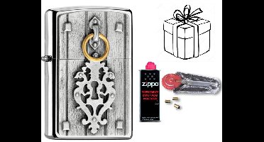 Geschenkset Zippo- ZIPPO met ZIPPO BENZINE en Vuursteentjes-uniek cadeau