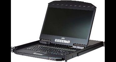 ATEN CL3108NX KVM switch, 18,5 inch TFT, VGA, PS/2-USB, 8 poorten, DE-Layout