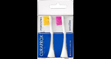 Curaprox Hydrosonic Opzetborstel Sensitive Duo Geel Roze - 2 stuks