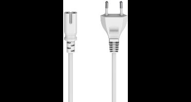 Hama Netsnoer Met Eurostekker 2-pins Stekker Dubbele Groef/C7 5 M Wit
