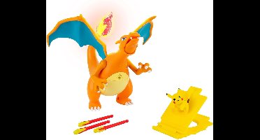 Pokemon: Charizard with Pikachu and Launcher Deluxe 6 inch Feature Figure