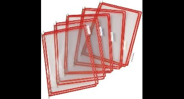 tarifold Zichtpaneel A4, Plastic, Rood (pak 10 stuks)