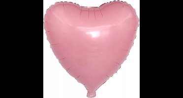 Folieballon hart | Pastel roze | 18 inch | 45 cm | DM-products