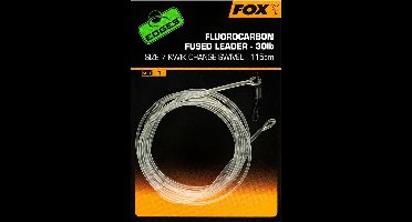Fox Fluorocarbon Carbon Fused leader - 115cm - 30lb - Kwik Change Swivel - Maat 7 - Transparant