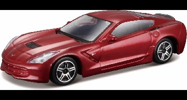 Bburago CHEVROLET CORVETTE STINGRAY 2014 rood metalic schaalmodel 1:43