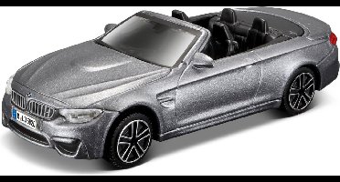 Bburago BMW M4 CABRIOLET 2014 grijs schaalmodel 1:43