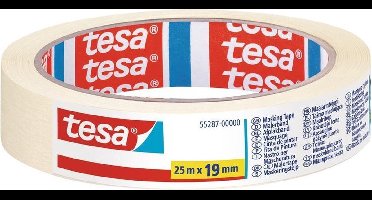 Afplaktape/schilderstape 19 mm x 25 m - Verf afplakband/tape - Maskeertape - Tesa Masking tape
