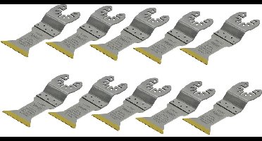 SMART Blades Multitool Zaagblad - 44x55mm - Bi Metaal Titanium Gecoat - Hout/Non-ferro Metaal/Kunststof - 10 stuks