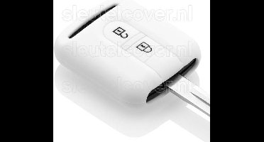 Autosleutel Hoesje geschikt voor Nissan - SleutelCover - Silicone Autosleutel Cover - Sleutelhoesje Wit