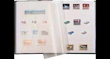 Luxe insteekalbum postzegels Comfort S 64 witte bladzijden - bordeauxrode kaft