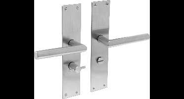 Intersteel Deurkruk Jura met schild WC63/8 rvs geborsteld