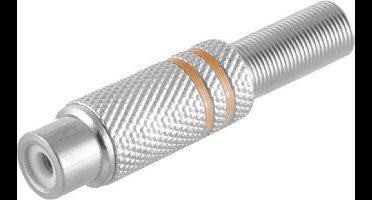 Tulp (v) audio/video connector - tot 6mm - metaal / geel