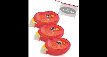 Pritt Lijmroller - Compact formaat - Non-Permanente hechting -  10 Meter - Lijm roller - 3 x 10 mtr