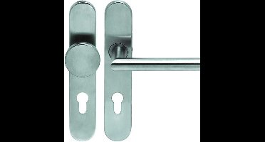 Tessa DIN 18273 kruk vaste knop m/ PC roz. RVS mat