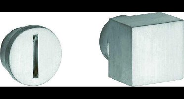 Toiletgarnituur - Nikkel mat ongelakt - Mi Satori - Mi Satori vrij / bezet stift Bauhaus-Style los messing mat nikkel ongelakt
