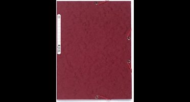 EXACOMPTA - 3 flap elastiek shirt - 24 x 32 - 390G glanzende kaart - Kersenrode kleur