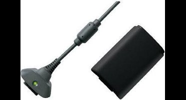 XBOX 360 controller accu met oplaadkabel - zwart