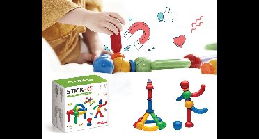 Stick-O Basic Set - 20 onderdelen - magnetisch speelgoed - speelgoed 1 jaar - peuter speelgoed jongens en meisjes - baby speelgoed - speelgoed jongens 2 jaar