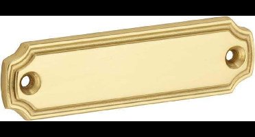 Naamplaat Impero 100x27mm messing gelakt