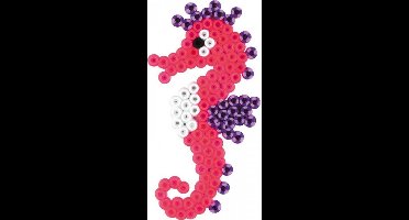 Hama midi ZEEPAARDJE / WATER DIER strijkkralen vormpje / figuur / grondplaat voor normale midi strijkparels (strijkkralenbordje / legbordje vis), creatief kralen cadeau voor kinderfeestje / vakantie!