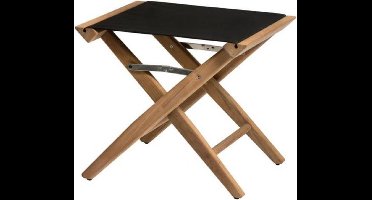 ARC Marine teakhouten Regisseurskruk zwart Canvas (geolied)