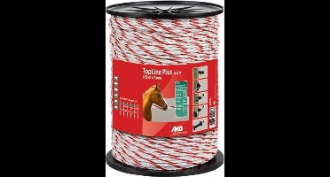 AKO TopLine Plus schrikkoord wit/rood 6mm-400m TriCOND