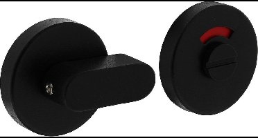 Intersteel Rozet toilet-/badkamersluiting comfortknop rond verdekt rvs mat zwart