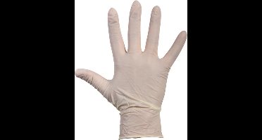 Latex handschoenen ongepoederd wit xl 100st