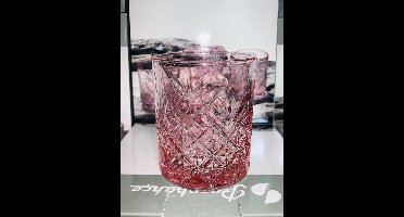 Pasabahce New Timeless - Pink Whiskyglas - Set van 4 - 345 ml
