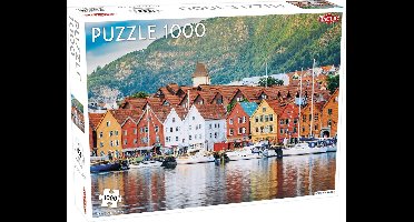 Puzzel Around the World Northern Stars: Bergen Harbour - 1000 stukjes
