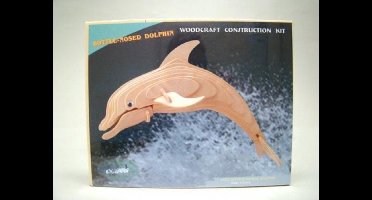 Knutselpakket Dolfijn van Hout – 3D Model om Zelf te Bouwen – Vanaf 7 Jaar