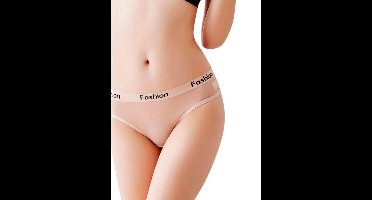 Fashion Dames slip - Naadloze Sexy Transparante Dames Lingerie - Abrikoos - M