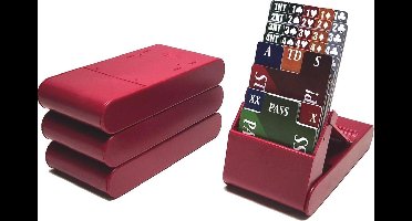 HOT Games Bridge Bieding-Box-Set - Inklapbaar voor bridgeavonden - 4 stuks
