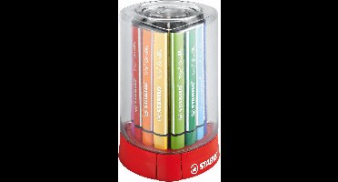 STABILO Trio Scribbi - Ergonomische Viltstift - Onverwoestbaar Door Meeverende Schrijfpunt - Box Met 12 Kleuren
