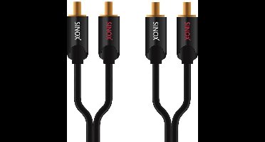 Sinox SHD Ultra Tulp stereo audio kabel - 1,5 meter