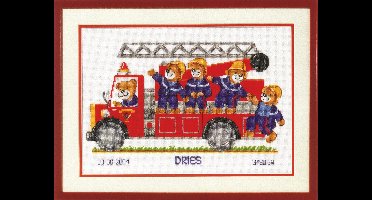 borduurpakket 70.654 brandweerauto, geboorte