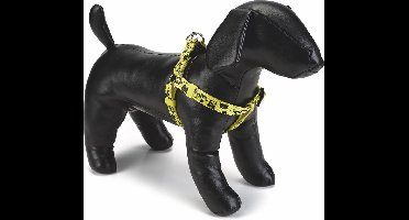 Beeztees nylon borsttuig Monster geel 46-75 cm x 20 mm