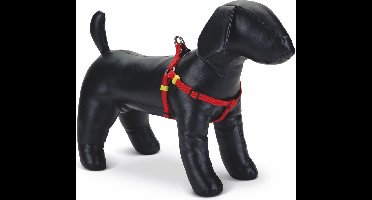 Beeztees nylon borsttuig uni rood 60-100 cm x 25 mm