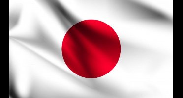 New Age Devi - 90x150cm Japanse Vlag | Originele Kleuren | Sterke Kwaliteit | Incl Bevestigingsringen